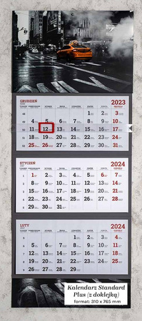 Kalendarz trójdzielny standard