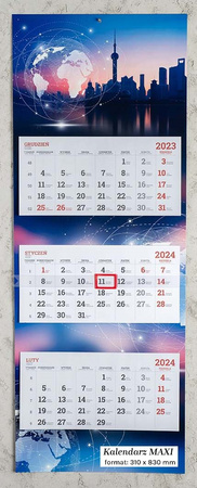 Kalendarz trójdzielny standard