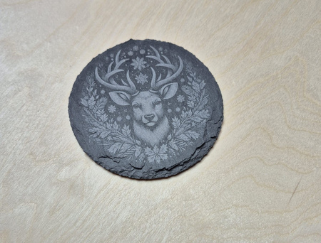 Kamienne podstawki pod kubek zestaw x4szt (Jeleń)