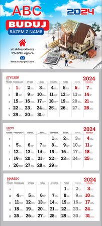 Kalendarz trójdzielny Maxi