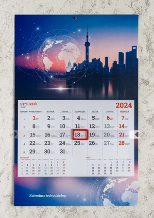Kalendarz jenodzieln 2024