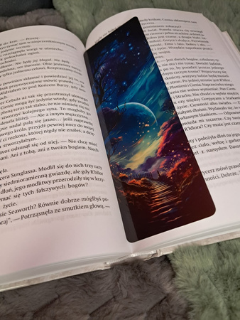 Zakładka do książki z kosmicznym niebem (jednostronna)