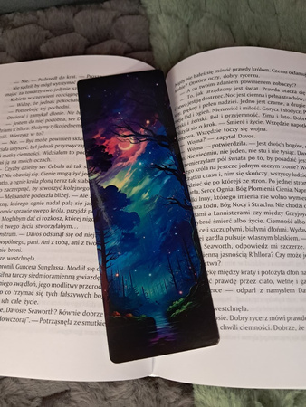 Zakładka do książki "Nocne niebo i księżyc" (jednostronna)